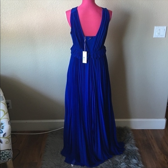 Rebecca Taylor Empire Waist Pleated Chiffon Dress Formal Evening Prom Wedding 8 - Picture 4 of 9